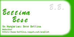 bettina bese business card